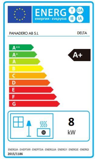 Estufa de leña ECODESIGN Delta 8 kw